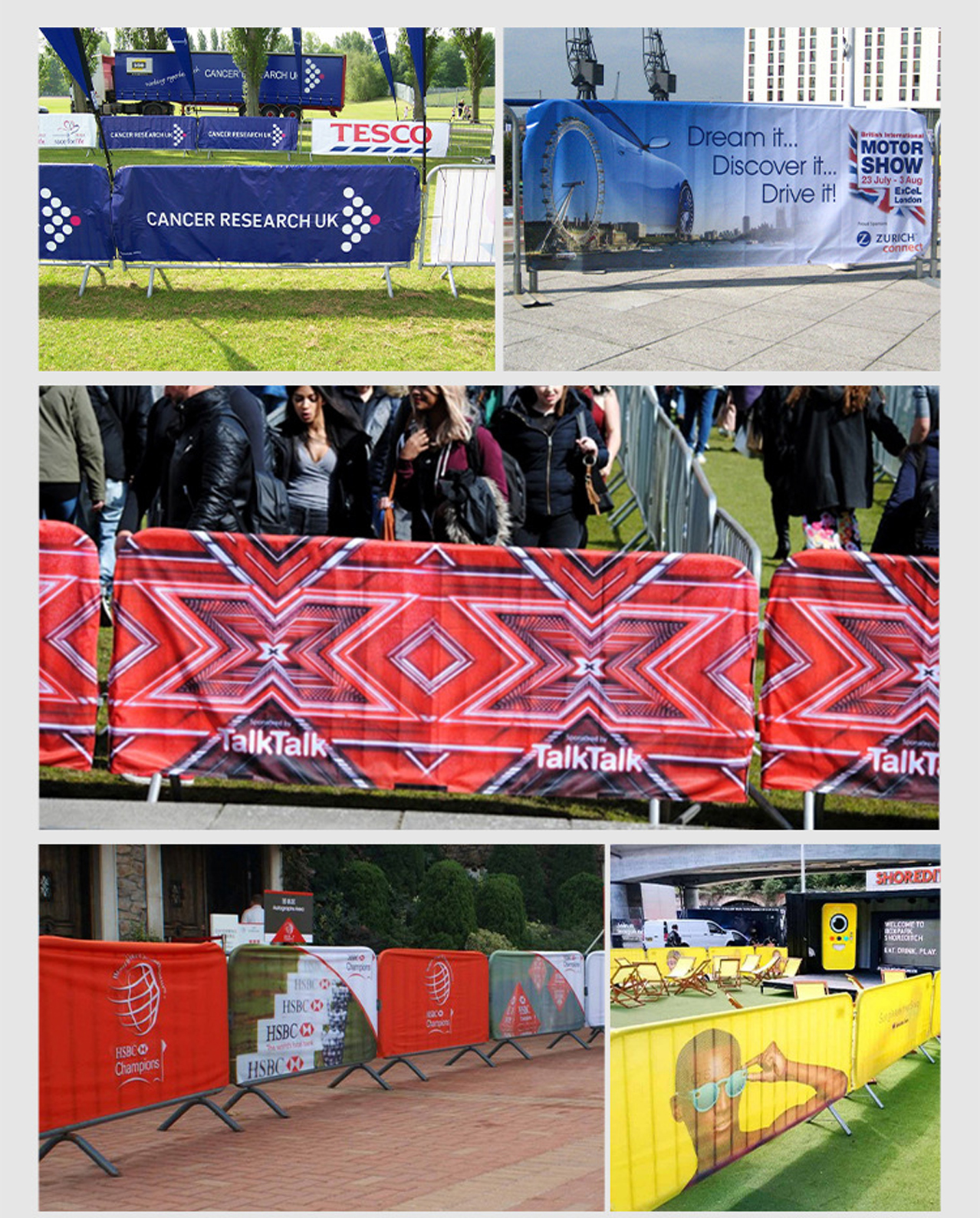 Custom High-Definition Crowd Barrier Covers Custom High-Definition Crowd Barrier Covers