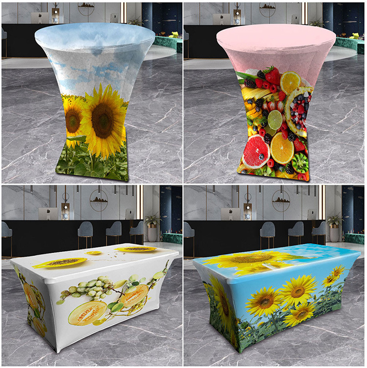 Premium Custom-Printed Tension Table Covers Premium Custom-Printed Tension Table Covers
