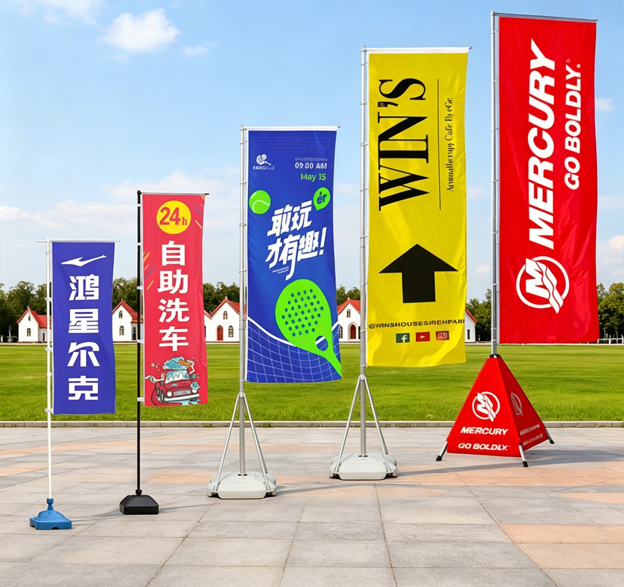 High-Impact Urban Advertising Road Flags High-Impact Urban Advertising Road Flags